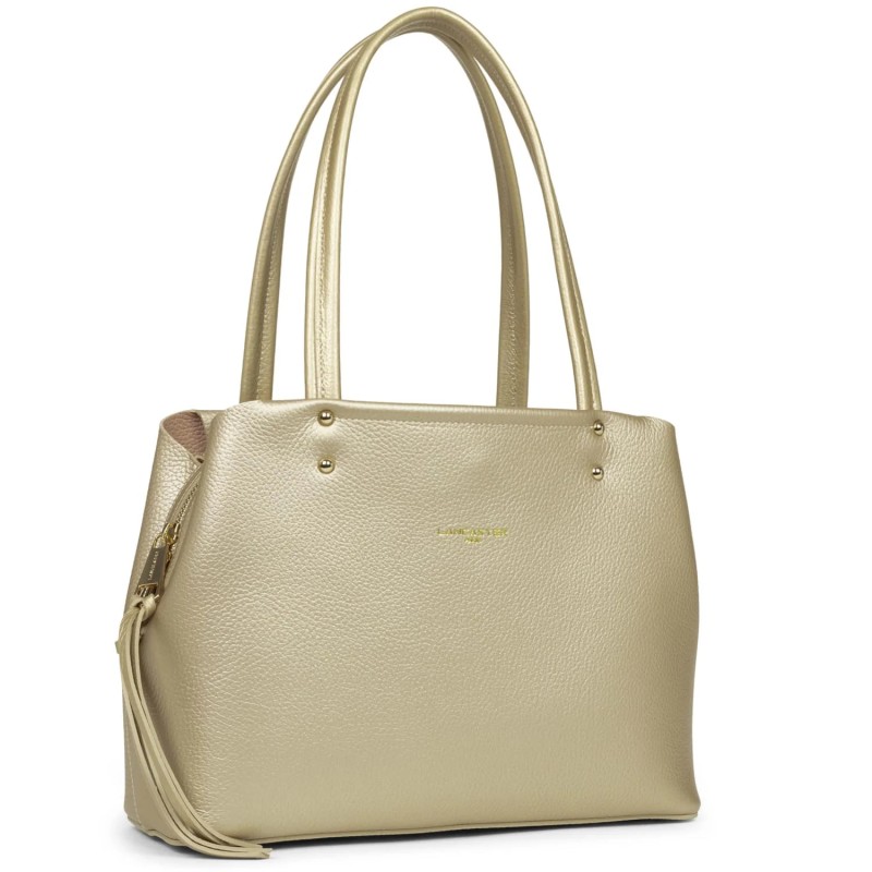 Sac Cabas Paule Foulonn Double Champagne In Nude Lancaster