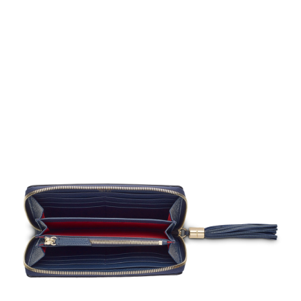 COMPAGNON LONG ZIPPÉ PREMIER FLIRT BLEU PÉTROLE LANCEL