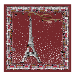 CARRÉ DE SOIE 50CM LONGCHAMP ROUGE