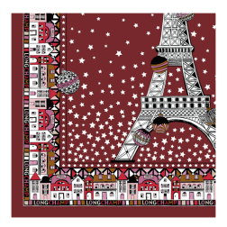 CARRÉ DE SOIE 50CM LONGCHAMP ROUGE