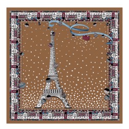 CARRÉ DE SOIE 50CM LONGCHAMP NOISETTE