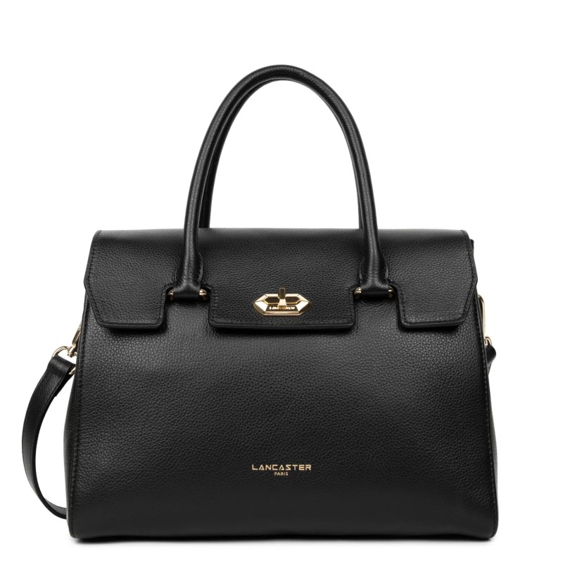 GRAND SAC PORTÉ MAIN FOULONNÉ MILANO NOIR LANCASTER