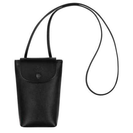 LONGCHAMP LE PLIAGE XTRA ÉTUI TÉLÉPHONE AVEC CORDON NOIR