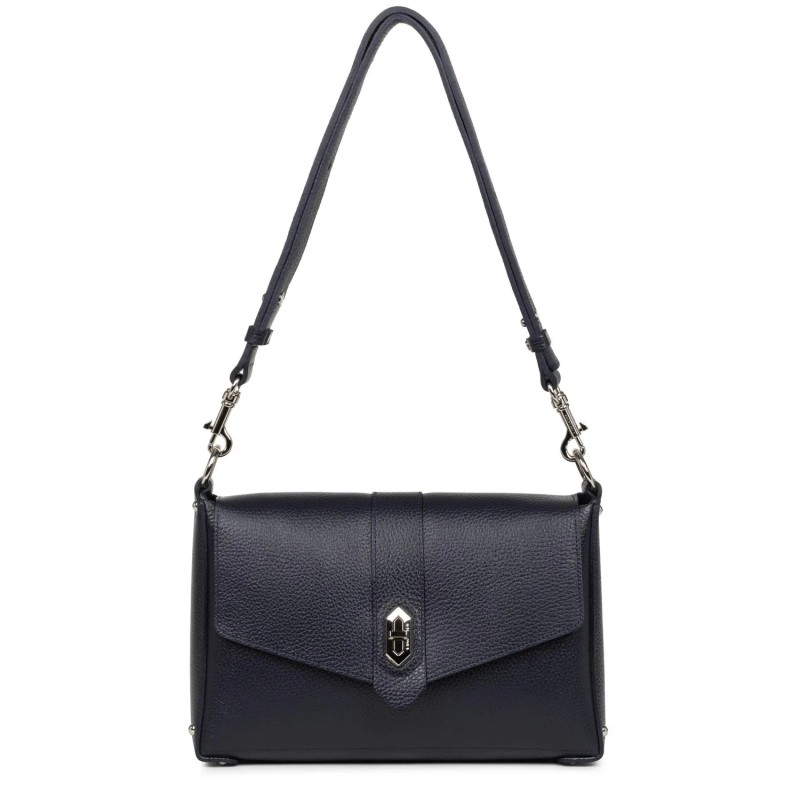 SAC TROTTEUR FOULONNÉ DOUBLE BLEU IN ARGENT LANCASTER SAC TROTTEUR FOULONNÉ DOUBLE BLEU IN ARGENT LANCASTER