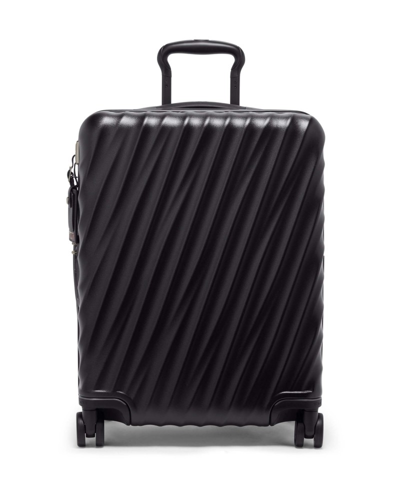 VALISE CABINE EXTENSIBLE CONTINENTAL 55CM 19 DEGREE POLYCARBONATE NOIR TEXTURÉ TUMI