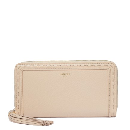 COMPAGNON ZIPPÉ PREMIER FLIRT CAPPUCINNO/DORÉ LANCEL