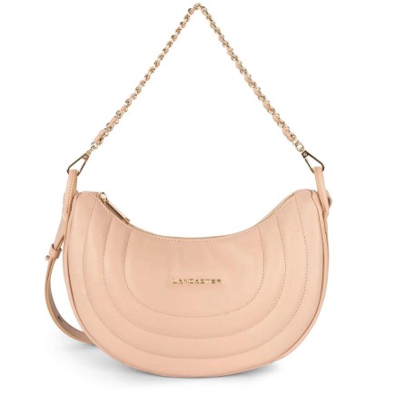 SAC HOBO SOFT MATELASSÉ NUDE FONCÉ LANCASTER