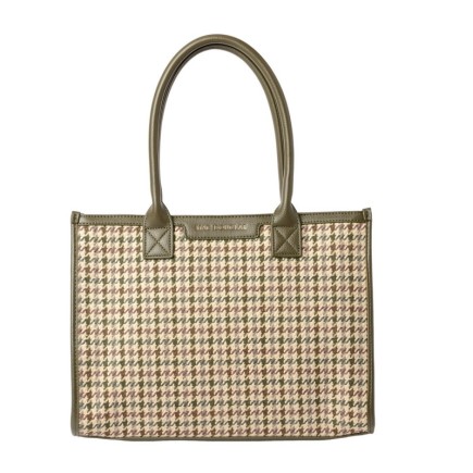 SAC CABAS SPARKS FANTASIA TWEED KAKI MD