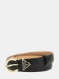 CEINTURE NOELLE BOUCLE LOGO TRIANGULAIRE FEMME NOIR L GUESS