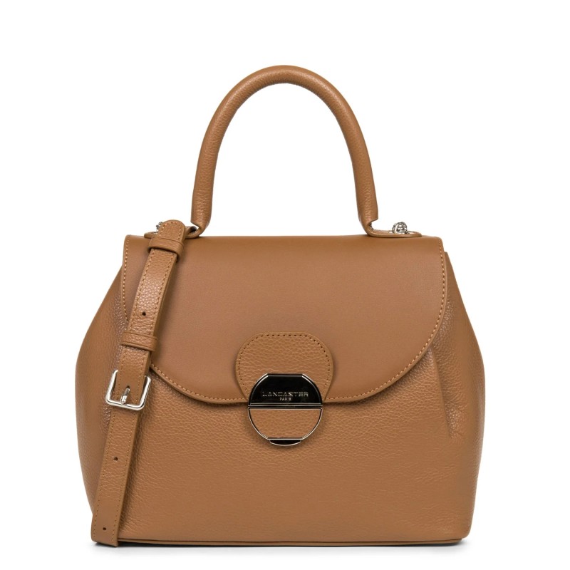 SAC À MAIN AVEC FERMOIR FOULONNÉ PIA CAMEL LANCASTER