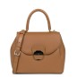SAC À MAIN AVEC FERMOIR FOULONNÉ PIA CAMEL LANCASTER