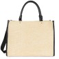SAC CABAS MAIN ACTUAL MINI OSIER BEIGE/NOIR LANCASTER