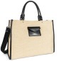 SAC CABAS MAIN ACTUAL MINI OSIER BEIGE/NOIR LANCASTER