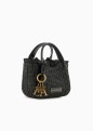 PETIT SAC CABAS EN PAILLE TRESSÉ NOIR EMPORIO ARMANI