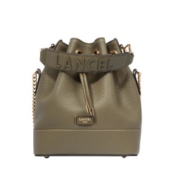 SAC SEAU S NINON KAKI FONCÉ LANCEL