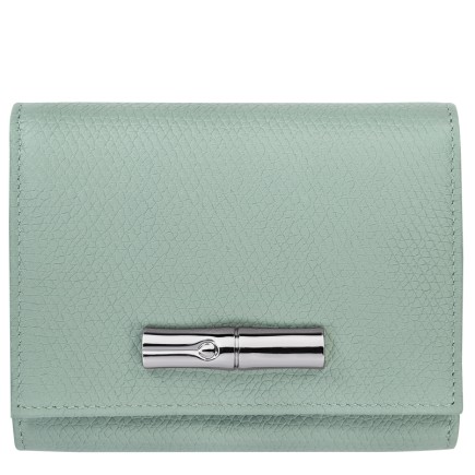 LONGCHAMP LE ROSEAU PORTEFEUILLE COMPACT CÉLADON