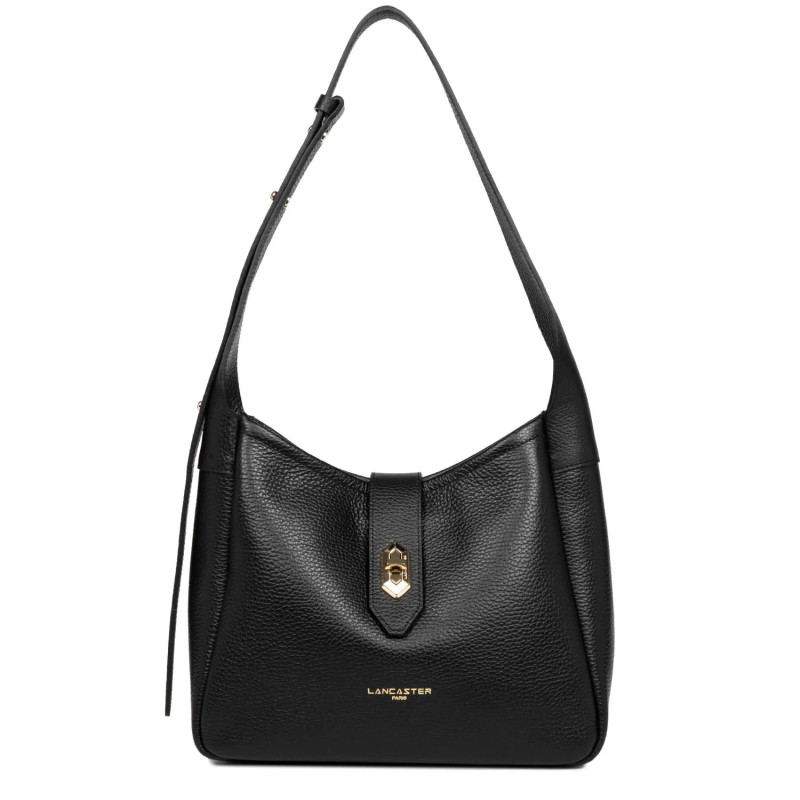 PETIT SAC SEAU TOP DOUBLE NOIR IN NUDE LANCASTER