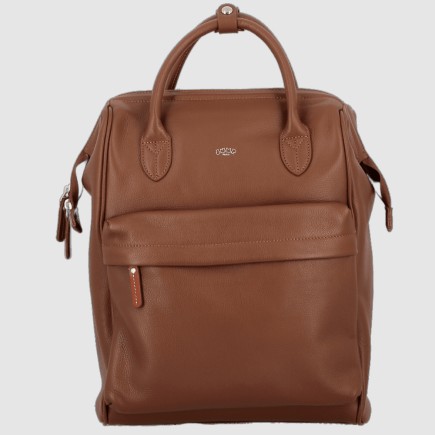 SAC À DOS 38 Cm UPPSALA CUIR CARAMEL JUMP