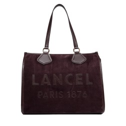 SAC CABAS ZIPPÉ L LANCEL TOTE CHOCOLAT