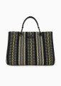 SAC CABAS TRESSÉ MULTICOLORE NOIR MYEA BAG EMPORIO ARMANI