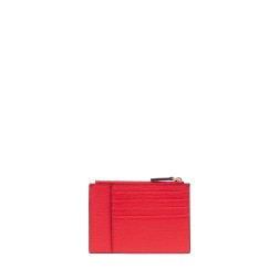 PORTE CARTES ZIPPÉ NINON ROUGE BAISER LANCEL