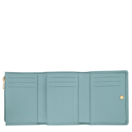 LONGCHAMP LE FOULONNÉ PORTEFEUILLE COMPACT EUCALYPTUS