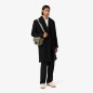 SAC MESSENGER THE BLEND EN TOILE MONOGRAMME KAKI/NOIR LACOSTE