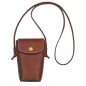 LONGCHAMP ÉPURE POCHETTE TÉLÉPHONE AVEC CORDON BRUN LONGCHAMP ÉPURE POCHETTE TÉLÉPHONE AVEC CORDON BRUN