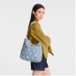 LONGCHAMP LE ROSEAU DENIM SAC PORTÉ ÉPAULE M CIEL