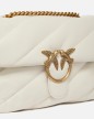 SAC PORTÉ ÉPAULE CLASSIC LOVE BAG PUFF MAXI QUILT BLANC/DORÉ PINKO