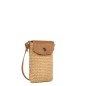 POCHETTE SMARTPHONE MINI OSIER ITALIE CAMEL LANCASTER