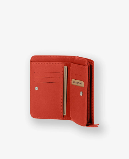 PORTEFEUILLE NÉRÉÏDES ANTI RFID BAROUDEUSE ORANGE CONFITE FOURÉS