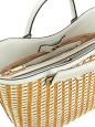 SAC À MAIN ATALIA RAPHIA NATUREL/BLANC GUESS