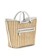 SAC À MAIN ATALIA RAPHIA NATUREL/BLANC GUESS