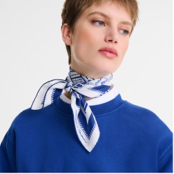 LONGCHAMP CARRÉ DE SOIE 70CM LES ARTISANTS  DE PARIS COBALT