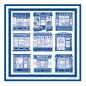 LONGCHAMP CARRÉ DE SOIE 70CM LES ARTISANTS  DE PARIS COBALT