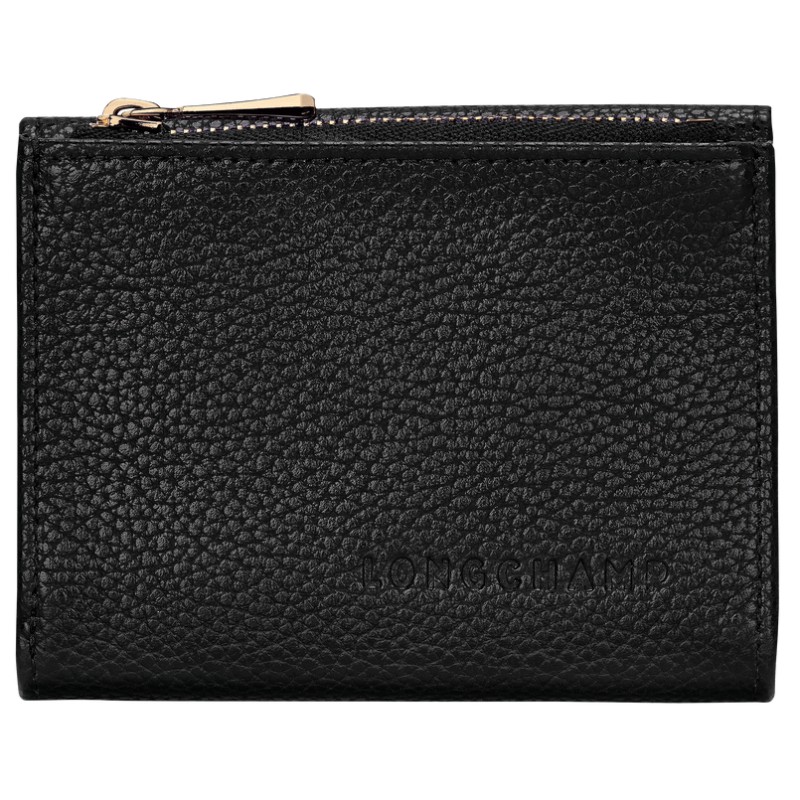 LONGCHAMP LE FOULONNÉ PORTEFEUILLE COMPACT NOIR LONGCHAMP LE FOULONNÉ PORTEFEUILLE COMPACT NOIR