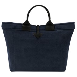 LONGCHAMP LE ROSEAU x GLOVERALL SAC CABAS L MARINE