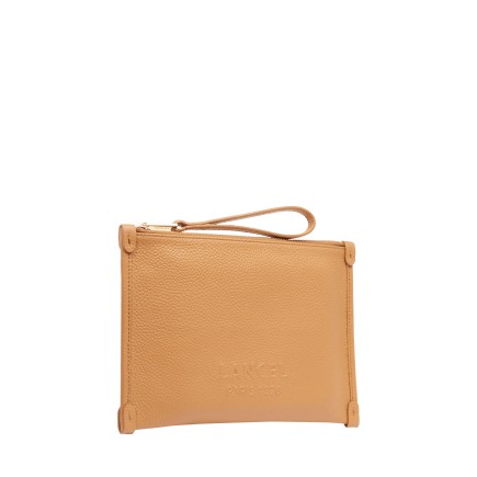 POCHETTE ZIPPÉ S AVEC DRAGONNE JOUR DE LANCEL CAMEL