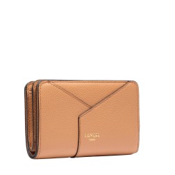 PORTEFEUILLE COMPACT ENVELOPPE DE LANCEL CAMEL