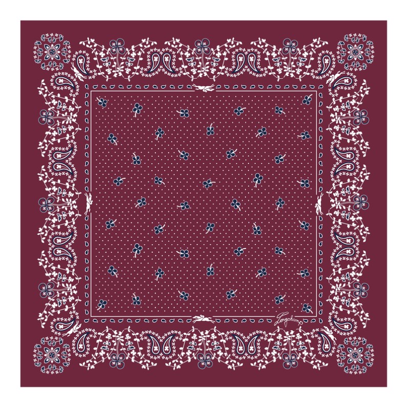 CARRÉ DE SOIE 50CM FRENCH BANDANA LONGCHAMP GRENADE