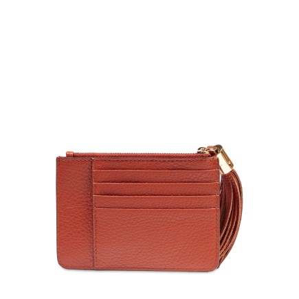 PORTE CARTES ZIPPÉ PREMIER FLIRT BRIQUE LANCEL