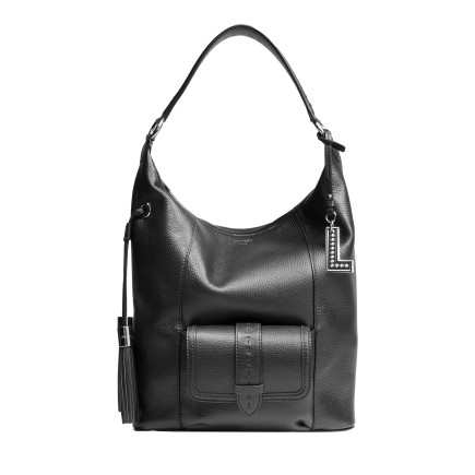 SAC HOBO ZIPPÉ M PREMIER FLIRT NOIR/NICKEL LANCEL