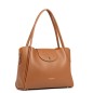 SAC CABAS ÉPAULE IDA DOUBLE CAMEL IN ORANGE LANCASTER
