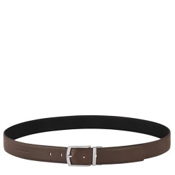 LONGCHAMP LE FOULONNÉ CEINTURE HOMME MOKA/NOIR