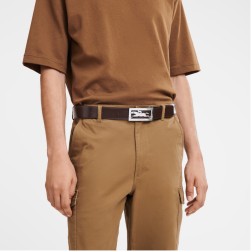 LONGCHAMP DELTA BOX CEINTURE HOMME NOIR/MOKA