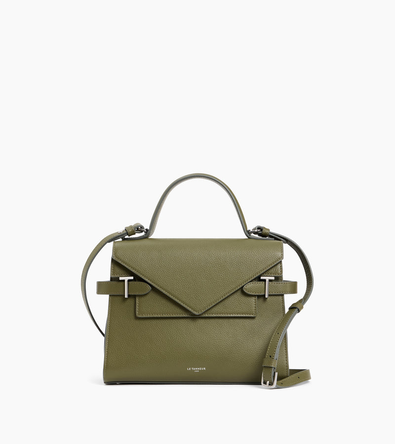 SAC À MAIN DOUBLE RABAT ÉMILIE VERT TILLEUL LE TANNEUR SAC À MAIN DOUBLE RABAT ÉMILIE VERT TILLEUL LE TANNEUR