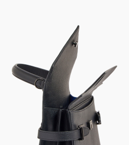 SAC À MAIN DOUBLE RABAT ÉMILIE NOIR LE TANNEUR