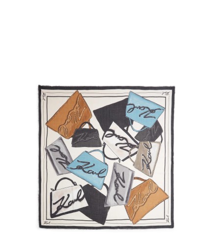 FOULARD AVEC MOTIF SACS DARK STONE KL