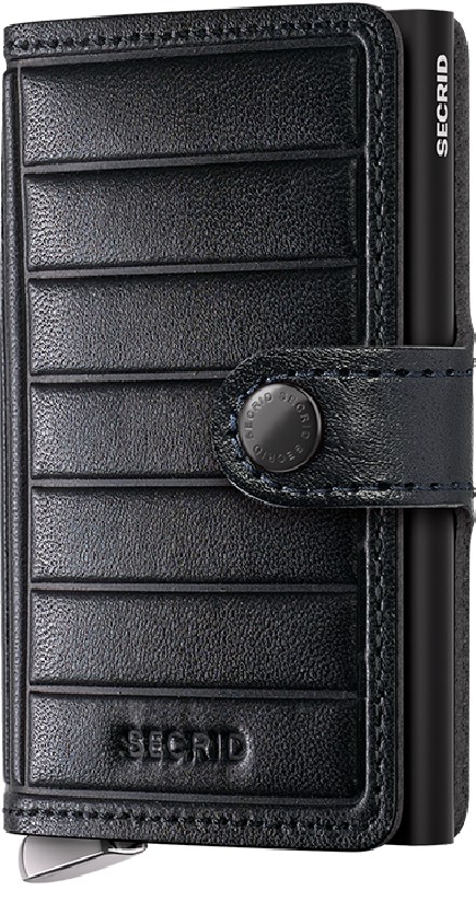 PORTE CARTES MINIWALLET SECRID EMBOSS LINES NOIR